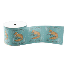 Frohe Weihnachtsferien Fox Cosy Ripsband