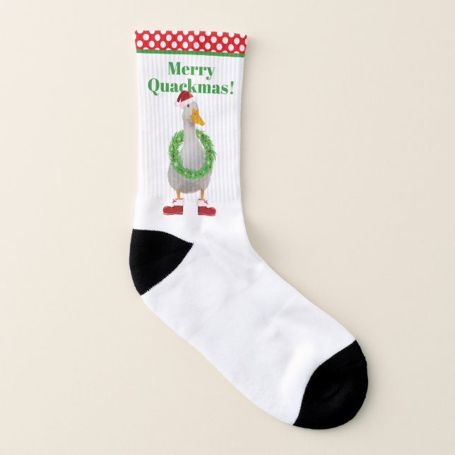Frohe Weihnachtsferse Socken (Links - Innen)