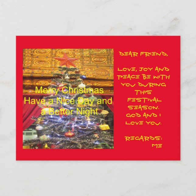 Frohe Weihnachtsfestspiele Saisonkarten Feiertagspostkarte (Vorderseite)