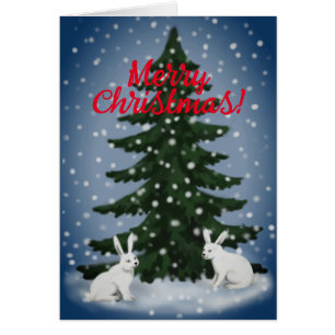 Frohe Weihnachtsfichte und Bundnies Card