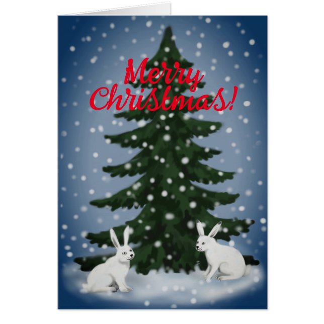 Frohe Weihnachtsfichte und Bundnies Card (Vorne)