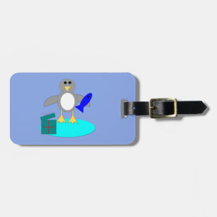Frohe Weihnachtsfischen Pinguin Custom Luggage Tag Gepäckanhänger