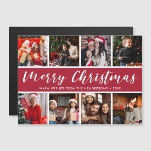 Frohe Weihnachtsfotografie Kalligrafie Magnetkarte