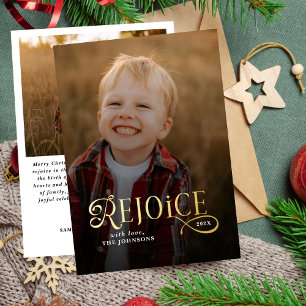 Frohe Weihnachtsfotos mit christlich-religiöser Fr Folien Feiertagskarte