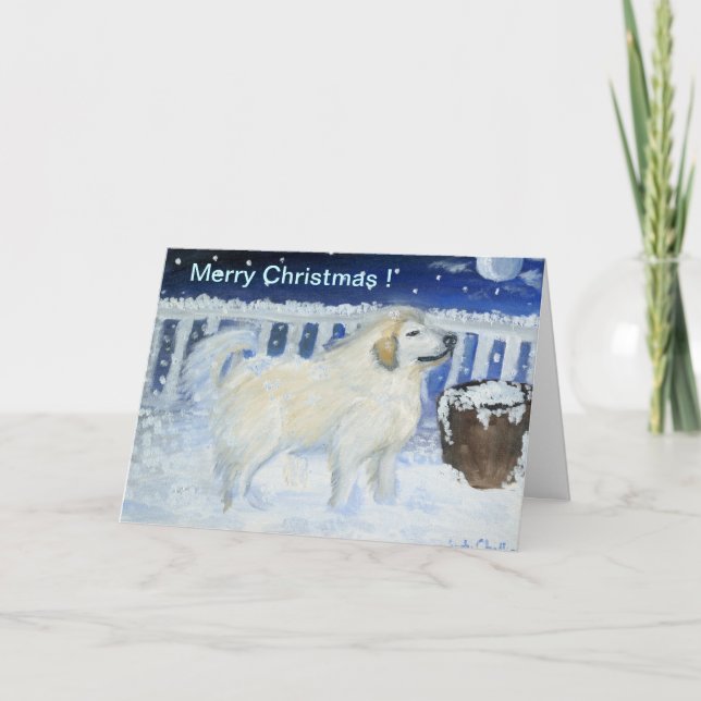 Frohe Weihnachtsfrau Feiertagskarte (Vorderseite)