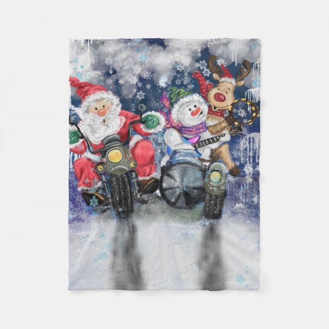 Frohe Weihnachtsfreunde Funny Baby Fleece Blanket (Vorderseite)