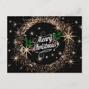 Frohe Weihnachtsfunkel und Glitzer, Postkarte