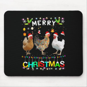 Frohe Weihnachtsgebäck Weihnachtsmannmütze Lights  Mousepad