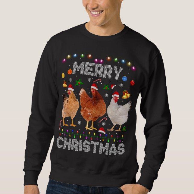 Frohe Weihnachtsgebäck Weihnachtsmannmütze Lights  Sweatshirt (Vorderseite)