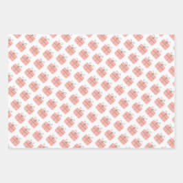 Frohe Weihnachtsgeschenke Baummuster Geschenkpapier Set