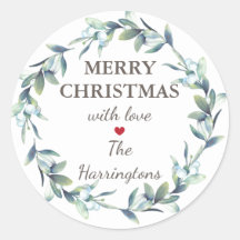 Frohe Weihnachtsgeschenke Etikett Aufkleber