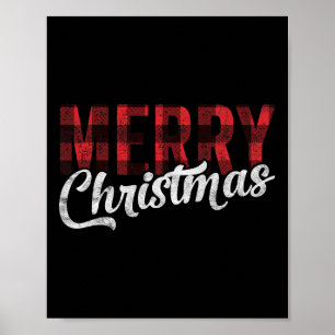 Frohe Weihnachtsgeschenke Familie Xmas Red Buffalo Poster