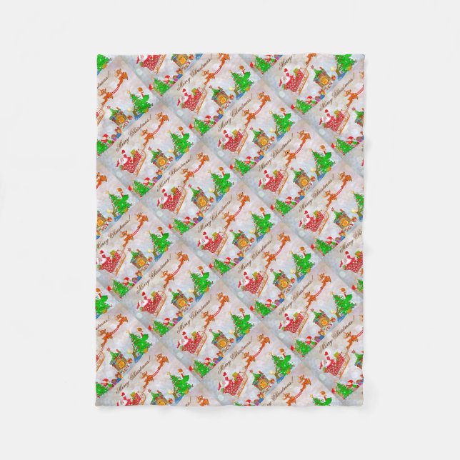 Frohe Weihnachtsgeschenke Fleecedecke (Vorderseite)