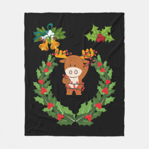 Frohe Weihnachtsgeschenke für Weihnachtsfamilie Fleecedecke