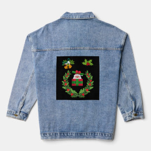 Frohe Weihnachtsgeschenke für Weihnachtsfamilie Jeansjacke