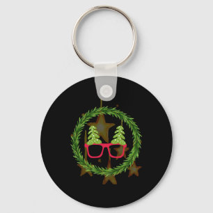 Frohe Weihnachtsgeschenke für Weihnachtsfamilie Schlüsselanhänger