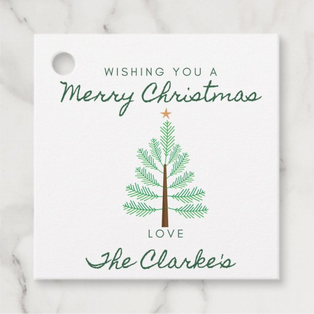 Frohe Weihnachtsgeschenke Geschenkanhänger (Vorderseite)