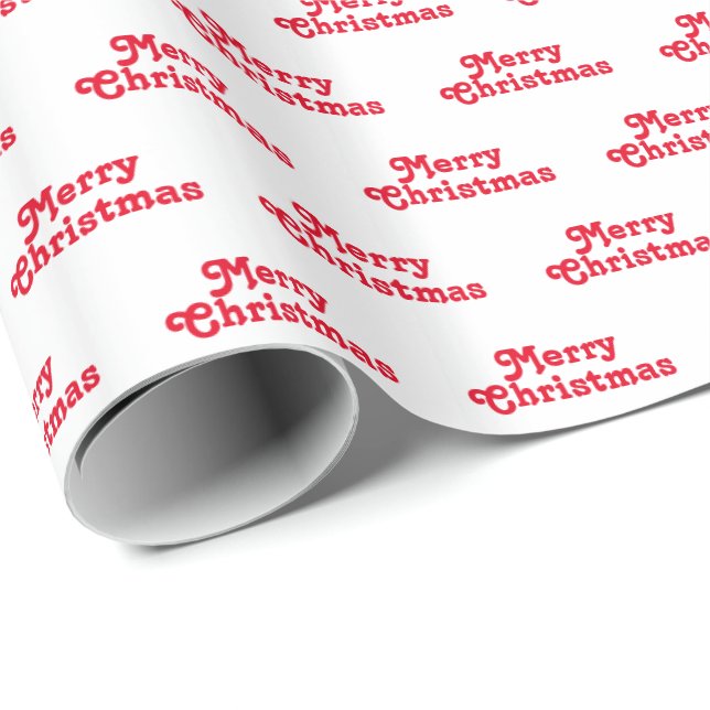 Frohe Weihnachtsgeschenke in niedlichem Rot und We Geschenkpapier (Rolleneckpunkt)