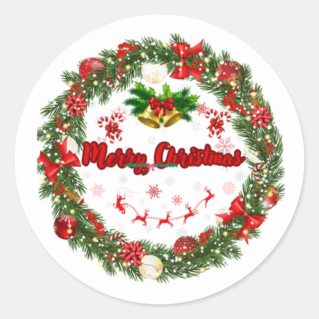 Frohe Weihnachtsgeschenke Labels Runder Aufkleber (Vorderseite)