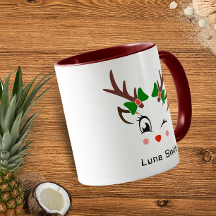 Frohe Weihnachtsgeschenke Niedliche Hirschfresken Tasse