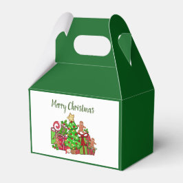 Frohe Weihnachtsgeschenke rund um den Baum Geschenkschachtel