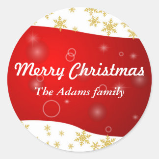 Frohe Weihnachtsgeschenke Tag Bearbeitbar Aufklebe Runder Aufkleber