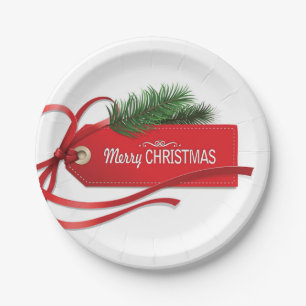 Frohe Weihnachtsgeschenke Tag Party Pappteller