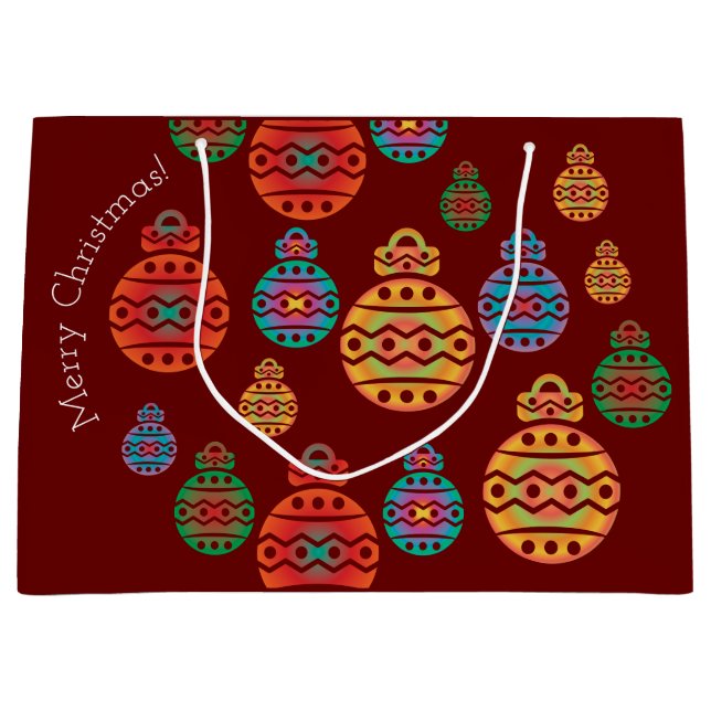 Frohe Weihnachtsgeschenktasche Große Geschenktüte (Vorderseite)