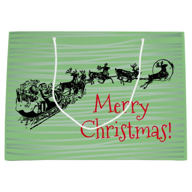Frohe Weihnachtsgeschenktasche Große Geschenktüte (Vorderseite)