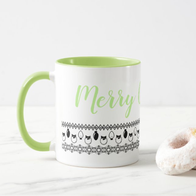 Frohe Weihnachtsgetränke Tasse (Mit Donut)