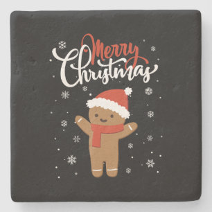 Frohe Weihnachtsginger Brot Weihnachten Weihnachts Steinuntersetzer