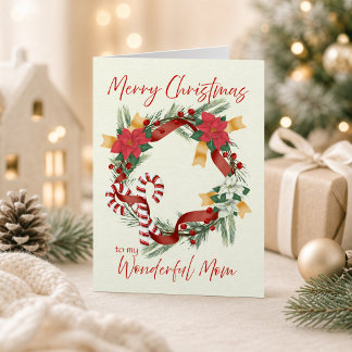 Frohe Weihnachtsgirlande für Mama Karte