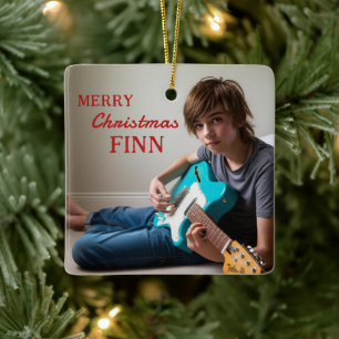 Frohe Weihnachtsgitarre Enthusiast Ornament