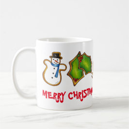 Frohe Weihnachtsglocke Snowman Mitten Tree Cookie Tasse
