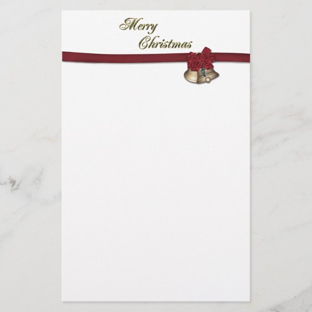 Frohe Weihnachtsglocken Briefpapier (Vorderseite)