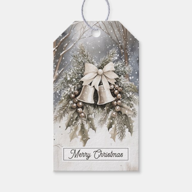 Frohe Weihnachtsglocken-Geschenkanhänger Geschenkanhänger (Vorderseite)