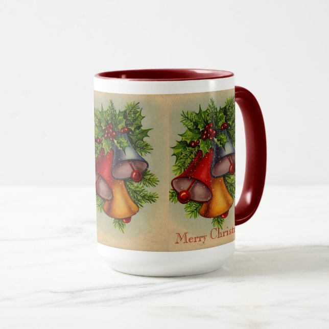 Frohe Weihnachtsglocken-Tasse Tasse (VorderseiteRechts)
