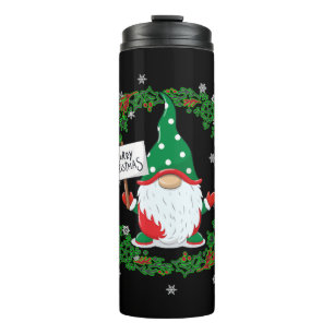 Frohe Weihnachtsgnome Thermosbecher