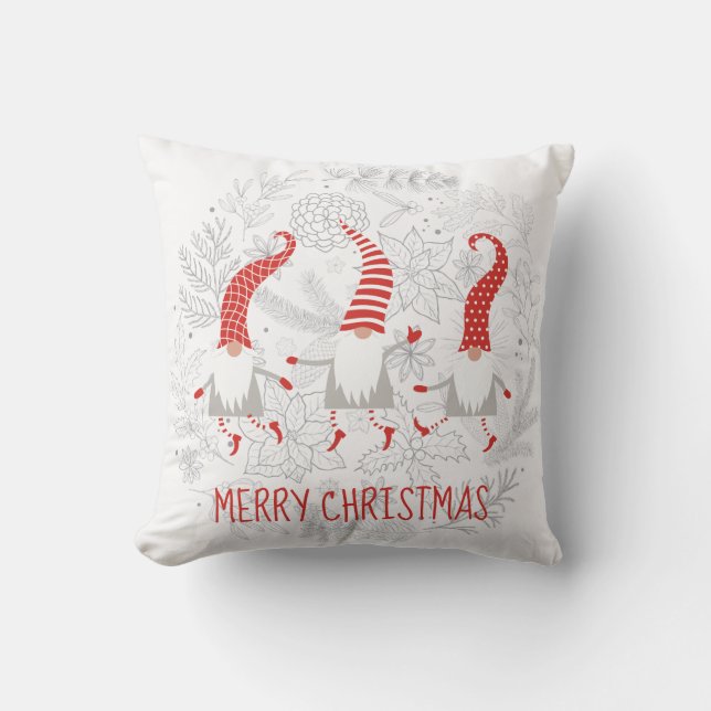 Frohe Weihnachtsgnomes Kissen (Vorderseite)