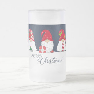Frohe Weihnachtsgnomes Mattglas Bierglas