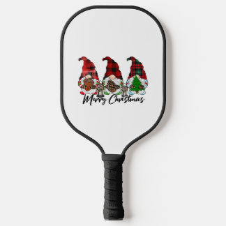 Frohe Weihnachtsgnomes Pickleball Schläger