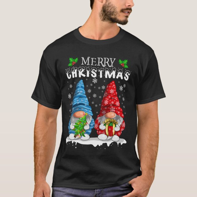 Frohe Weihnachtsgnomes Weihnachten T-Shirt (Vorderseite)