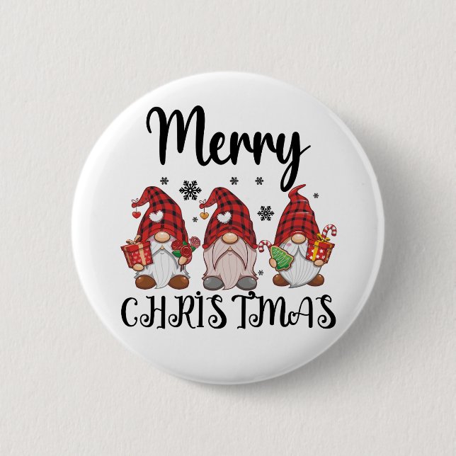 Frohe Weihnachtsgnomies Weihnachtsgnomes Button (Vorderseite)
