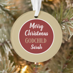 Frohe Weihnachtsgodchild personalisierte Ornamente
