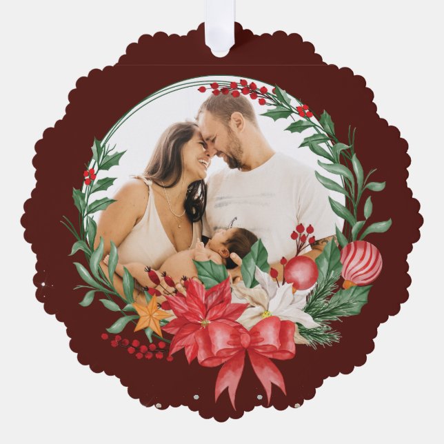 Frohe Weihnachtsgolden für Vater Ornament Karte (Vorderseite)