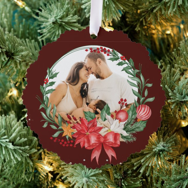 Frohe Weihnachtsgolden für Vater Ornament Karte (Insitu (Baum))