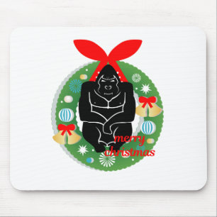 Frohe Weihnachtsgorilla Mousepad