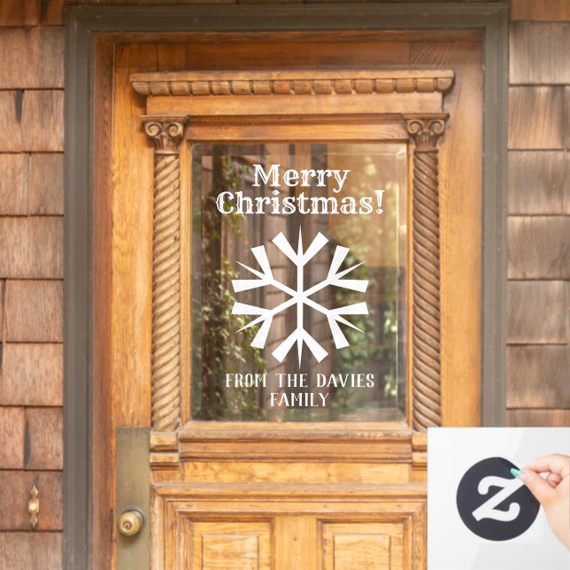 Frohe Weihnachtsgrafik Fensteraufkleber (Haustür)