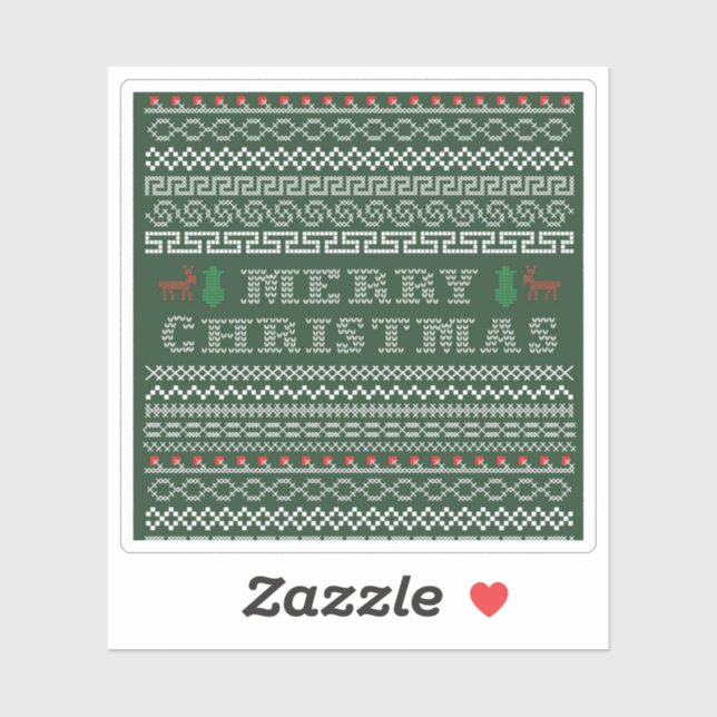 Frohe Weihnachtsgrenze Aufkleber (Blatt)