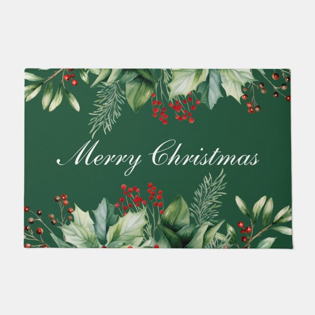 Frohe Weihnachtsgrün  Fußmatte (Vorderseite)